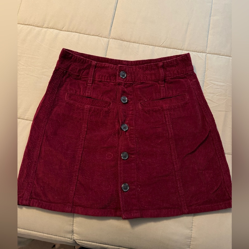 Burgundy skirt